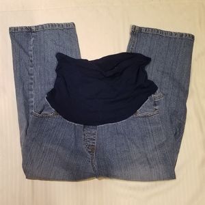 Motherhood Maternity Light Wash Jean Capris Sz L